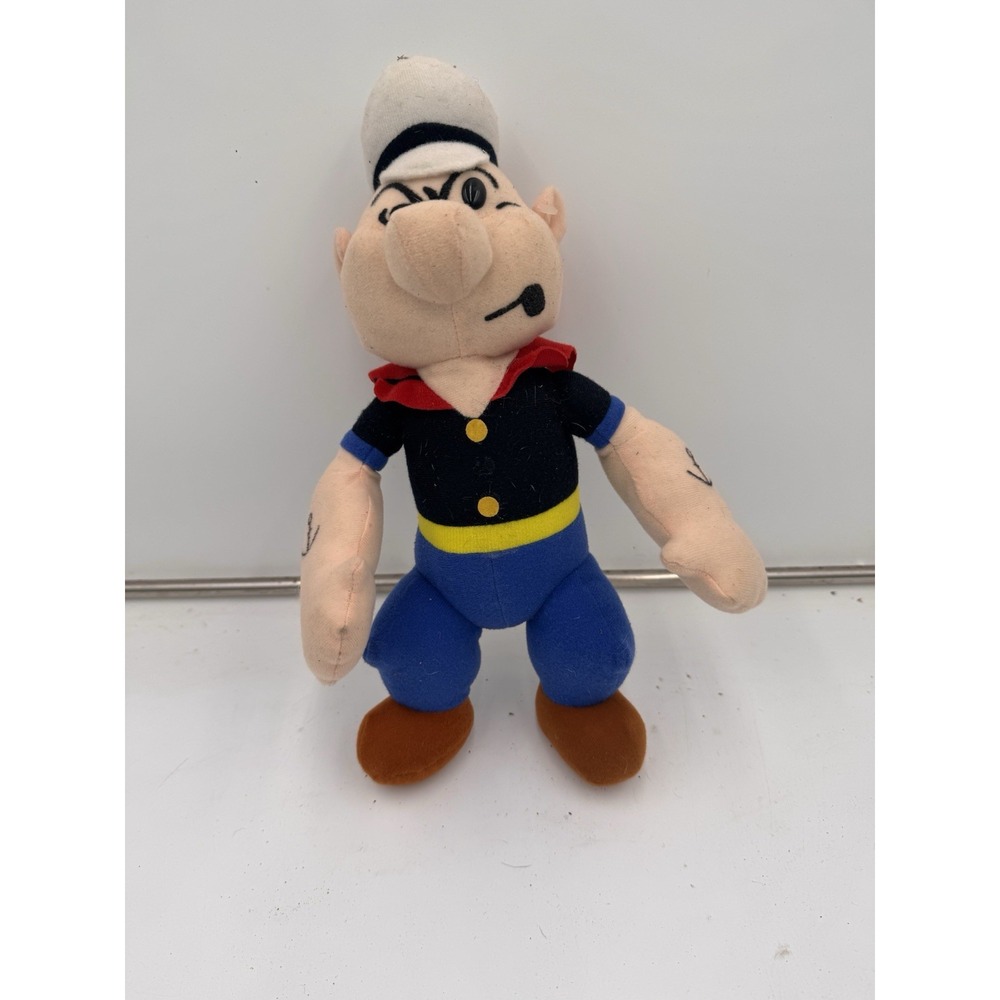 Popeye the Sailor Man Play by Play Toy Stuffed Plush Doll Figure 1992 14" VTG
